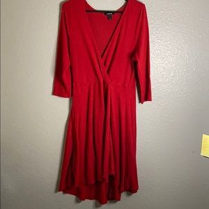 Torrid high low sweater faux wrap dress